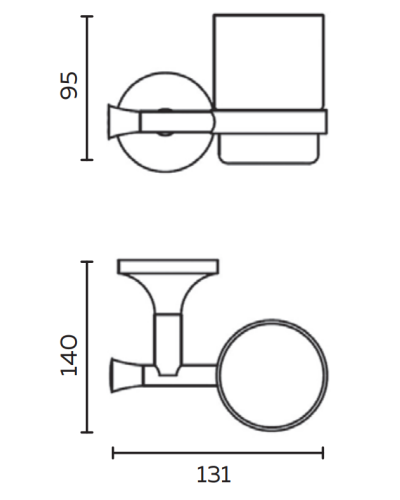 Стакан подвесной AltroBagno Corposo 080205 Or