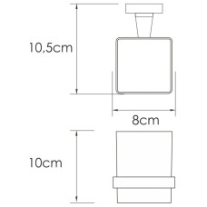 Стакан WasserKRAFT Rhin K-8728