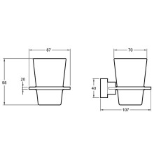 Стакан для зубных щеток Jacob Delafon Mecanique E77866-CP Хром
