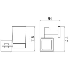 Стакан Savol 65C S-06558C