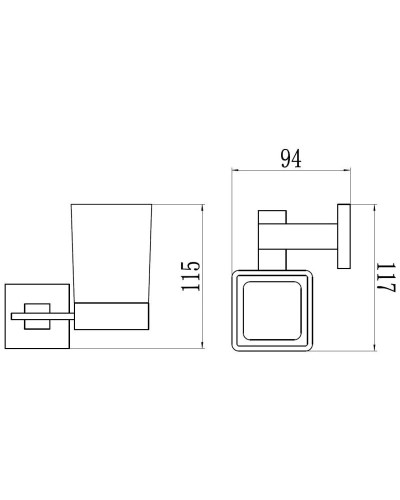 Стакан Savol 65C S-06558C