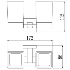 Стакан двойной Savol 65C S-06568C