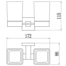 Стакан двойной Savol 65H S-06568H