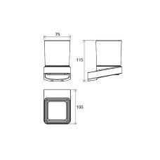 Стакан для зубных щеток Ravak 10° X07P321 Хром