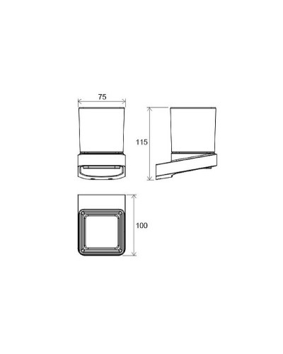 Стакан для зубных щеток Ravak 10° X07P321 Хром