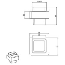 Стакан AltroBagno Aperto AltroBagnoAperto080201NeOp
