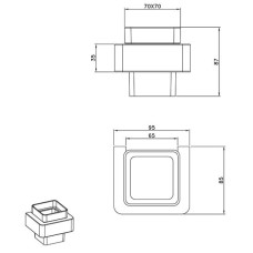 Стакан AltroBagno Aperto AltroBagnoAperto080201NeOp
