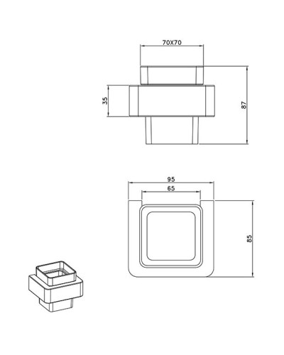 Стакан AltroBagno Aperto AltroBagnoAperto080202Cr