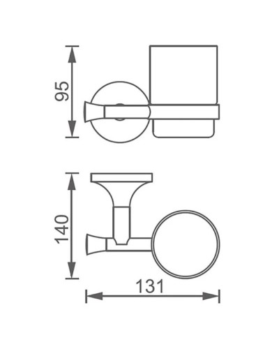 Стакан AltroBagno Corposo AltroBagnoCorposo080204Cr