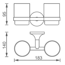 Стакан двойной AltroBagno Corposo AltroBagnoCorposo081702Or