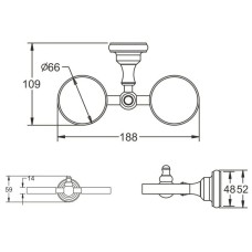 Стакан двойной Rose RG1122