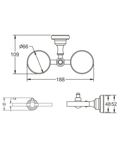 Стакан двойной Rose RG1122
