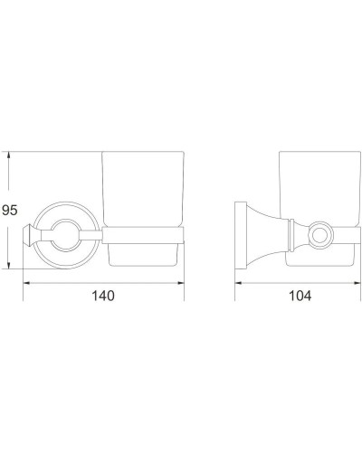 Стакан Rose RG1912T