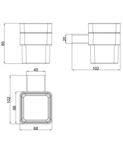 Стакан Milacio Ultra MCU.951.GD