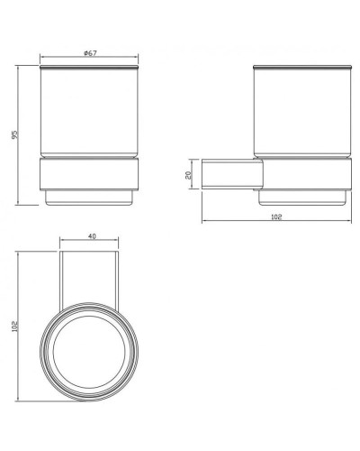 Стакан Milacio Ultra MCU.961.MB
