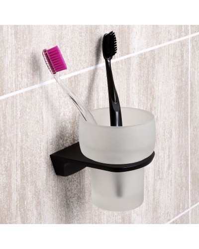 Стакан для зубных щеток WasserKRAFT Elbe K-7228 Черный матовый