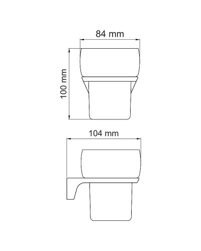 Стакан для зубных щеток WasserKRAFT Elbe K-7228 Черный матовый