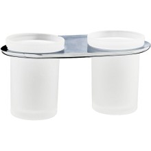Стакан для зубных щеток WasserKRAFT Kammel K-8328D двойной Хром