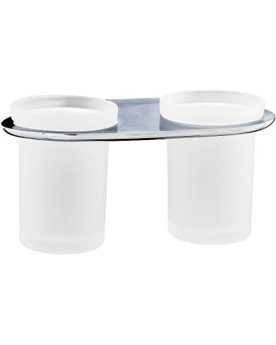 Стакан для зубных щеток WasserKRAFT Kammel K-8328D двойной Хром