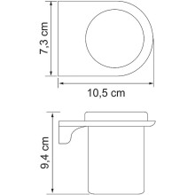 Стакан для зубных щеток WasserKRAFT Kammel K-8328 Хром
