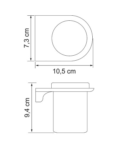 Стакан для зубных щеток WasserKRAFT Kammel K-8328 Хром