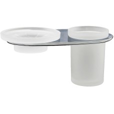 Стакан для зубных щеток с мыльницей WasserKRAFT Kammel K-8326 Хром