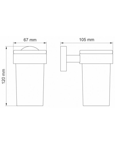 Стакан WasserKRAFT Asphe K-77728