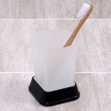 Стакан для зубных щеток WasserKRAFT Amper Black K-5428B Черный матовый