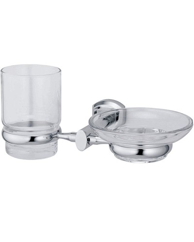 Стакан для зубных щеток с мыльницей WasserKRAFT Oder K-3026 Хром