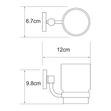Стакан для зубных щеток WasserKRAFT Rhein K-6228 Хром