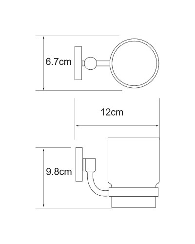 Стакан для зубных щеток WasserKRAFT Rhein K-6228 Хром