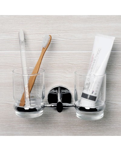 Стакан для зубных щеток WasserKRAFT Rhein K-6228D двойной Хром