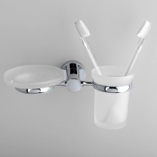 Стакан для зубных щеток с мыльницей WasserKRAFT Donau K-9426 Хром