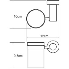 Стакан для зубных щеток WasserKRAFT Donau K-9428 Хром