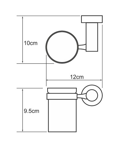 Стакан для зубных щеток WasserKRAFT Donau K-9428 Хром