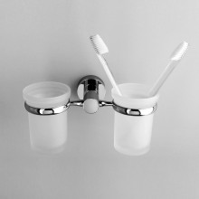 Стакан для зубных щеток WasserKRAFT Donau K-9428D двойной Хром