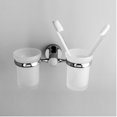 Стакан для зубных щеток WasserKRAFT Donau K-9428D двойной Хром
