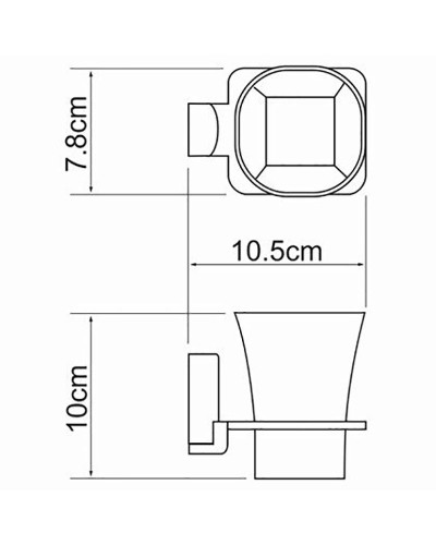 Стакан для зубных щеток WasserKRAFT Leine K-5028 Хром