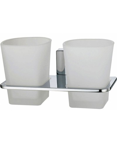 Стакан для зубных щеток WasserKRAFT Leine K-5028D двойной Хром