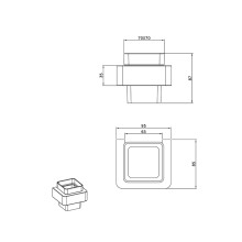 Стакан подвесной AltroBagno Aperto 080201NeOp
