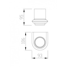 Стакан подвесной, стекло CEZARES LINER-TUMS-01
