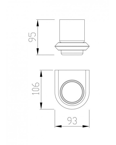 Стакан подвесной, стекло CEZARES LINER-TUMS-01