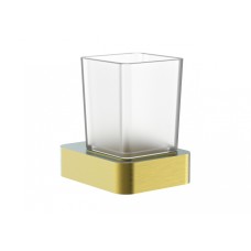 Стакан для зубных щеток с держателем WONZON & WOGHAND, Брашированное золото (WW-8321-BG)