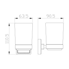 Стакан для зубных щеток с держателем WONZON & WOGHAND, Бронза (WW-7221)