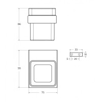 Стакан подвесной, стекло CEZARES SLIDER-TUMS-NOP