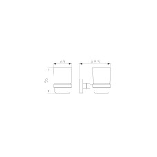 Стакан для зубных щеток с держателем WONZON & WOGHAND, Брашированный никель (WW-8921-BN)