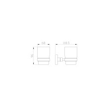 Стакан для зубных щеток с держателем WONZON & WOGHAND, Темное золото (WW-8921-DG)