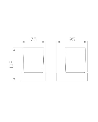 Стакан для зубных щеток с держателем WONZON & WOGHAND, Хром (WW-8321)