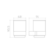 Стакан для зубных щеток с держателем WONZON & WOGHAND, Черный (WW-7721)