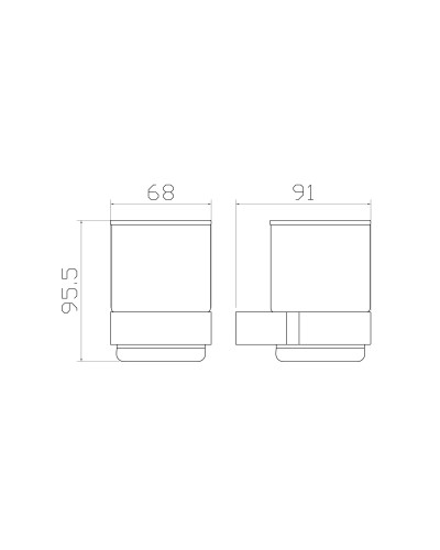 Стакан для зубных щеток с держателем WONZON & WOGHAND, Черный (WW-7721)